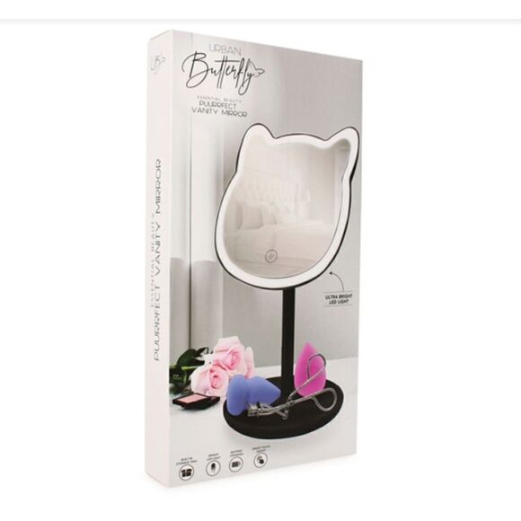 New! Black Cat Kitty LED Mirror! Adorable! - Picture 2 of 2